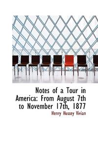 Notes of a Tour in America