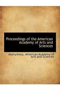 Proceedings of the American Academy of Arts and Sciences