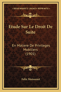 Etude Sur Le Droit De Suite