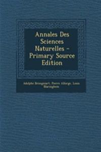 Annales Des Sciences Naturelles