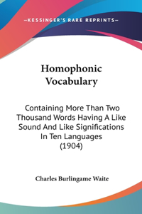 Homophonic Vocabulary