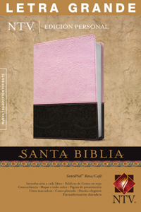 Santa Biblia-Ntv-Edicion Personal Letra Grande: Nueva Traducción Viviente, rosa/cafe sentipiel, edición personal