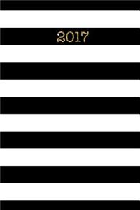 2017 Journal Black White Stripes