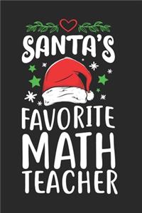 Santa's Favorite Math Teacher Calendar 2020