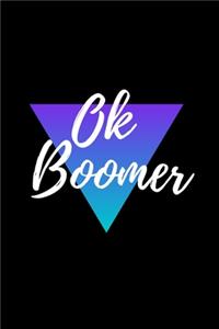 Ok Boomer Notebook - Blank Lined Notebook with Quote 6 x 9 inches (15.24 x 22.86 cm) - 120 pages