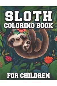 Sloth Coloring Book for Children