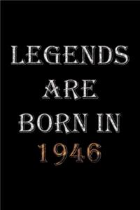 Legends Are Born In 1946 Notebook