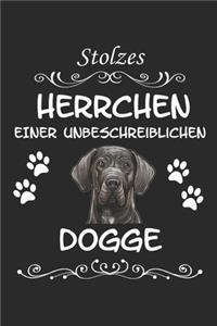 Stolzes Herrchen einer Unbeschreiblichen Dogge