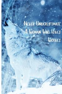 Never Underestimate A Woman Who Loves Wolves