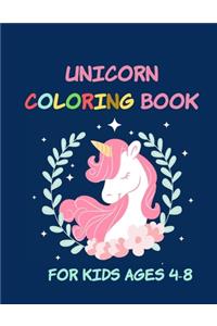 Unicorn Coloring Book for Kids Ages 4-8