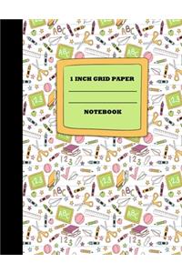 1 Inch Grid Paper Notebook