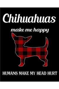 Chihuahuas Make Me Happy Humans Make My Head Hurt