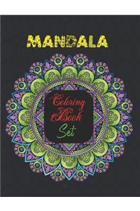 Mandala Coloring Book Set