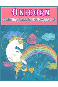 UNICORN Coloring Book for kids Ages 4-8