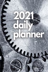 Large 2021 Daily Planner, Pure Metal Edition