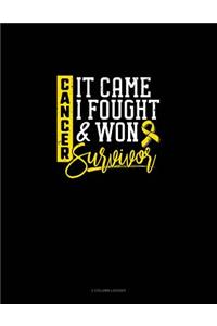 Cancer, It Came I Fought and Won - Survivor: 3 Column Ledger