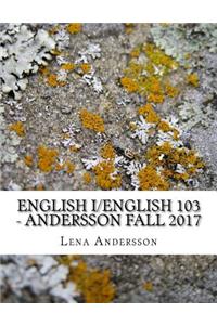 English I - Andersson Fall 2017