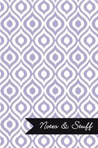 Notes & Stuff - Thistle Purple Lined Notebook in Ikat Pattern