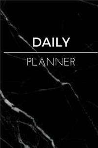 Daily Planner: (6x9) Black Marble Goal Planner to Increase Your Productivity, Undated 90 Day to Do Task List, Durable Matte Cover