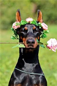 Floral Doberman Notebook