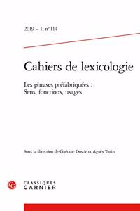 Cahiers de Lexicologie