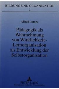 Paedagogik ALS Wahrnehmung Von Wirklichkeit - Lernorganisation ALS Entwicklung Der Selbstorganisation: Wahrnehmungsformen Und Entwicklung Paedagogischer Kompetenz