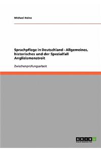 Sprachpflege in Deutschland - Allgemeines, historisches und der Spezialfall Anglizismenstreit