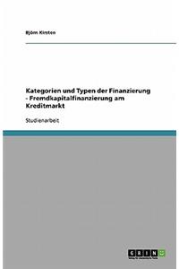 Kategorien und Typen der Finanzierung - Fremdkapitalfinanzierung am Kreditmarkt