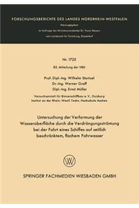 Untersuchung der Verformung der Wasseroberfläche durch die Verdrängungsströmung bei der Fahrt eines Schiffes auf seitlich beschränktem, flachem Fahrwasser
