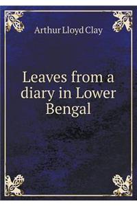 Leaves from a diary in Lower Bengal