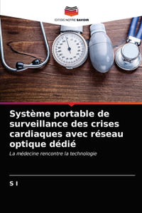 Système portable de surveillance des crises cardiaques avec réseau optique dédié