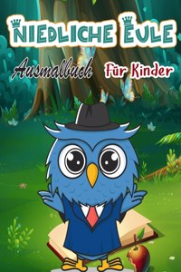 Niedliches Eulen-Malbuch für Kinder