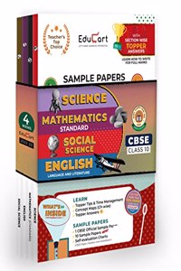 Educart CBSE Class 10 Sample Papers 2022-23 Bundle - Science, SST, English and Mathematics Standard (4 books) 2022 Edubook