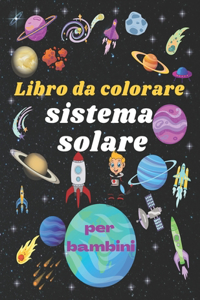 Libro da colorare sistema solare per bambini