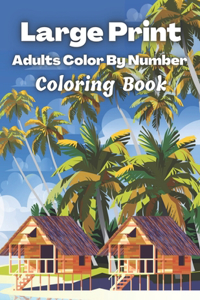 Large Print Adults Color By Number Coloring Book