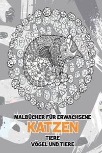 Malbücher für Erwachsene - Vögel und Tiere - Tiere - Katzen