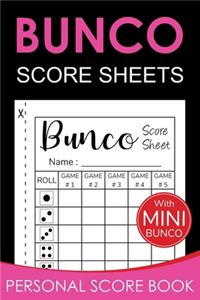 Bunco Score Sheets