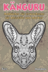 Malbücher für Erwachsene für Bleistifte und Marker - Mandala - Tier - Känguru