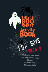 This is Boo Sheet Activity Book