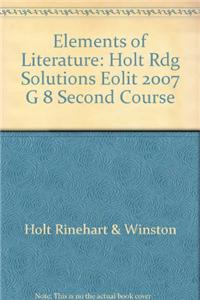 Elements of Literature: Reading Solutions Second Course