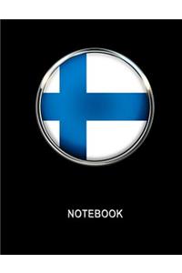 Notebook. Finland Flag Cover. Composition Notebook. College Ruled. 8.5 x 11. 120 Pages.