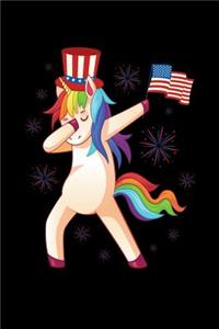 Happy 4th of July American Dabbing Unicorn