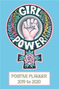 Academic Planner At A Glance 2019 - 2020 Girl Power Design