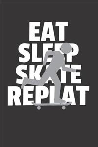 Skater Notebook Sk8 Skateboard lined Diary 6x9 Journal Longboard Punk School Funny