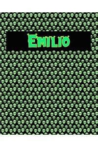 120 Page Handwriting Practice Book with Green Alien Cover Emilio