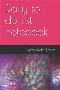 Daily to do list notebook