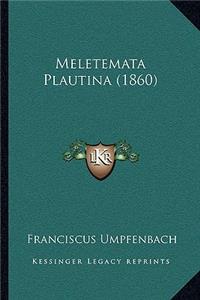 Meletemata Plautina (1860)