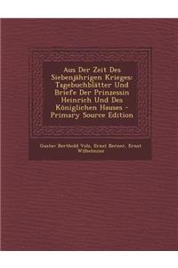 Aus Der Zeit Des Siebenjahrigen Krieges