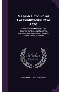 Malleable Iron Shoes For Continuous Stave Pipe