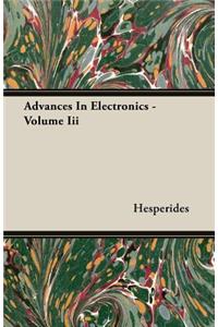 Advances in Electronics - Volume III